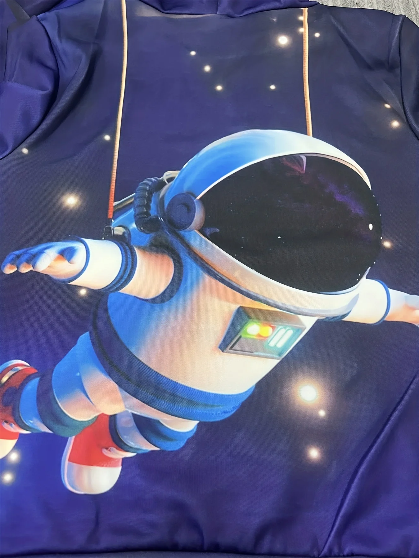 3D Space Astronaut Printed Kids Hoodie Daily Boys and Girls Fashion Personalized Long sleeved Pullover