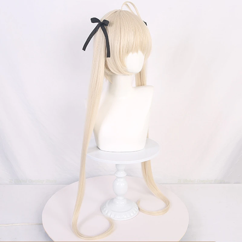 コスプレ用合成ウィッグ,ヨガアラノソラ,ブロンド,ロングヘア,耐熱性,ウィッグ,キャップ,ハロウィーンのアクセサリー