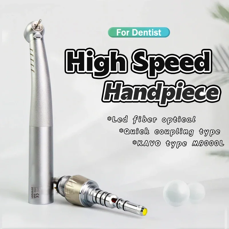 

Dentist 6 Hole Fiber Optic LED High Speed Air Turbine Handpiec Handpiece Compatible With Kavo Quick Coupling Super Powerful Tool