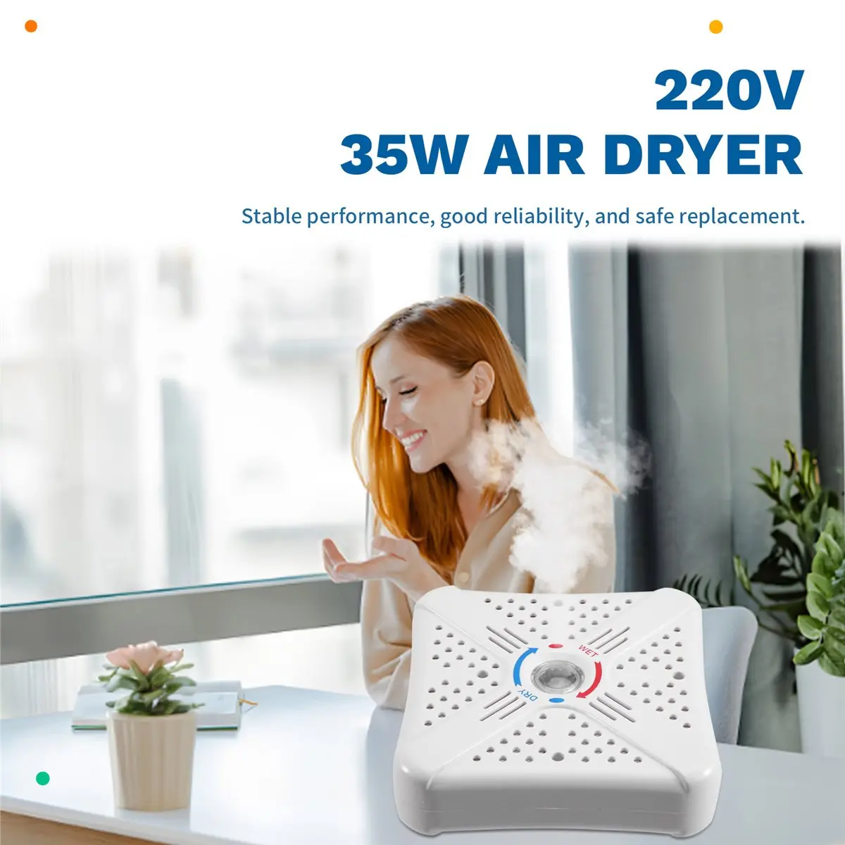 DT81 Mini Electric Dehumidifier Reusable Desiccant 220V 35W Air Dryer US PLUG