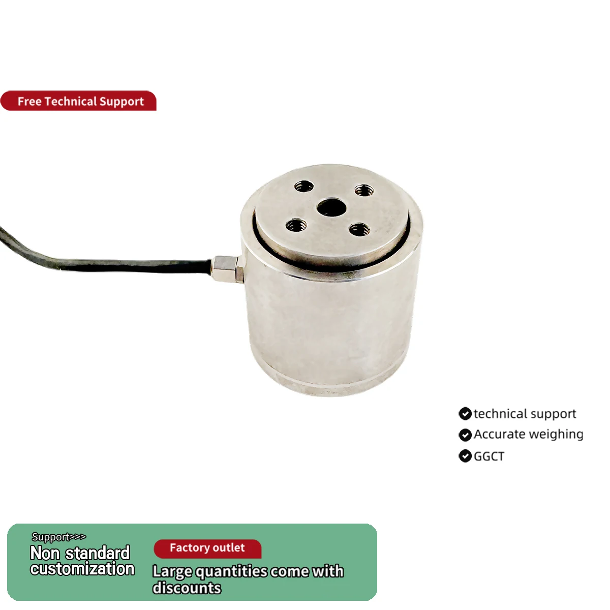 17-4PH Stainless Steel Load Cell Tension and Compression Sensor High Precision 0.05% FS for Industrial 5kg 10kg 20kg 50kg 100kg