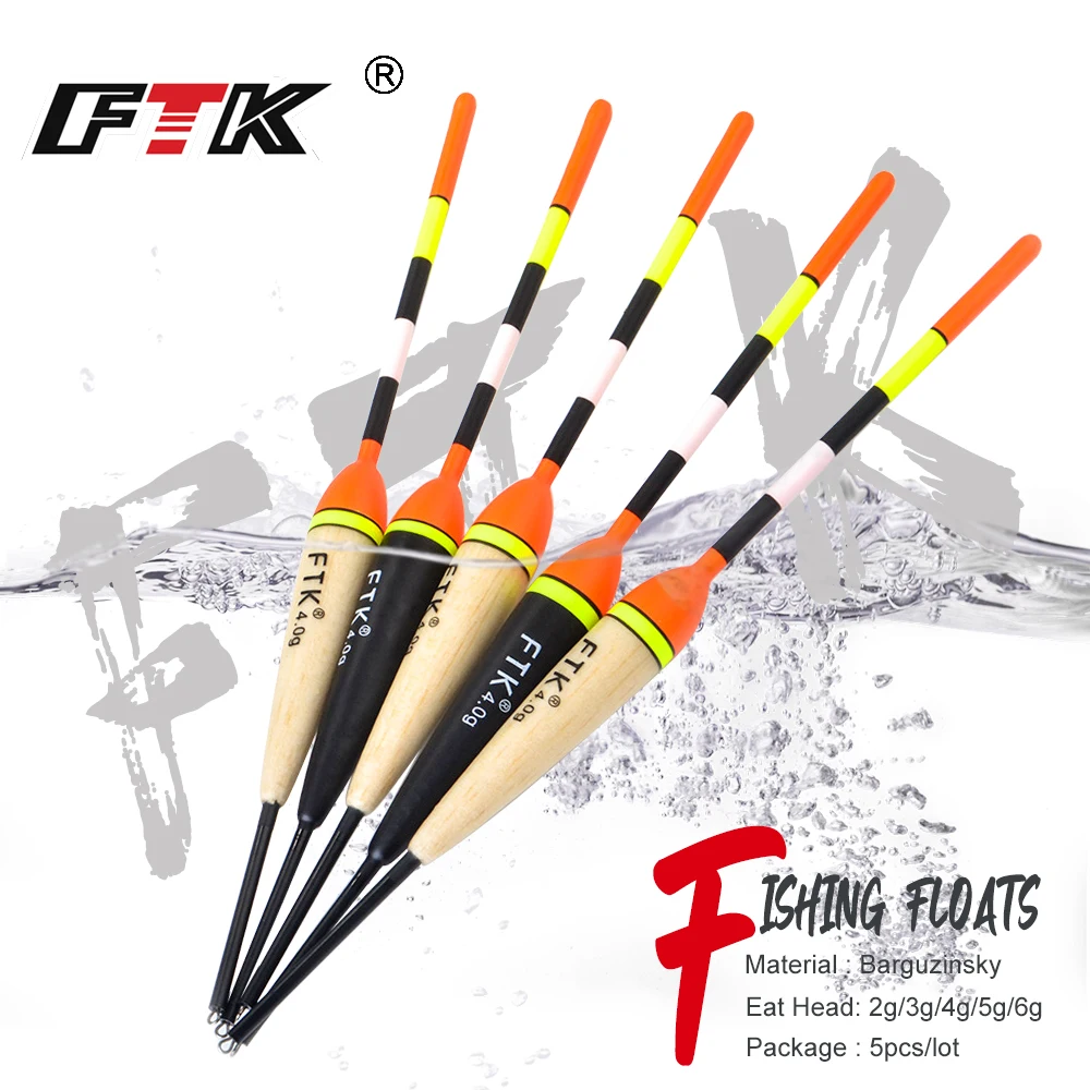 FTK-flotador de Pesca de 5 piezas, boya Vertical de 2g-5g, juego de accesorios de Balsa