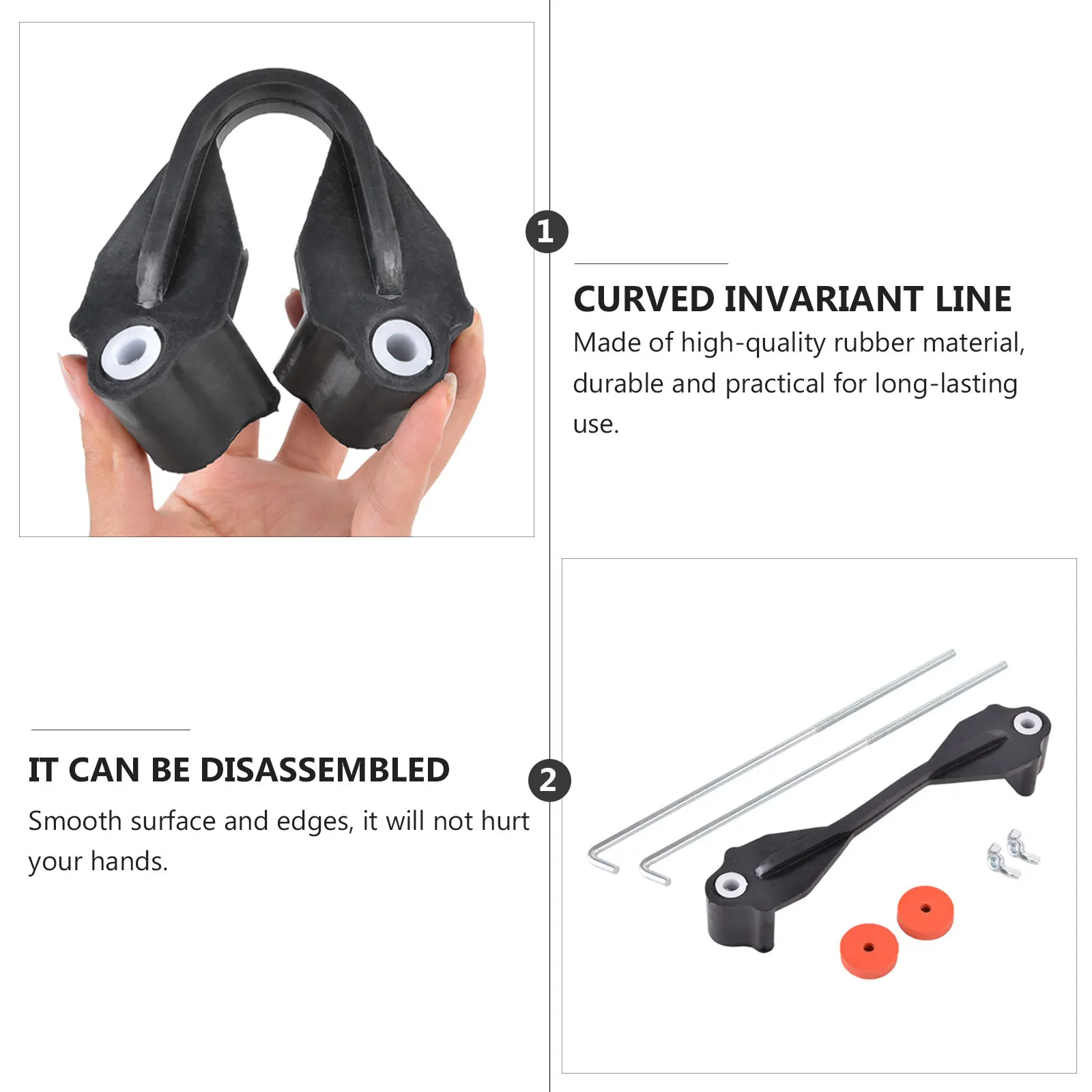 

Комплект автомобильных крепежных кронштейнов: резиновые J-образные крюки, болты, фиксирующие зажимы, прочный универсальный фиксатор, автозапчасть