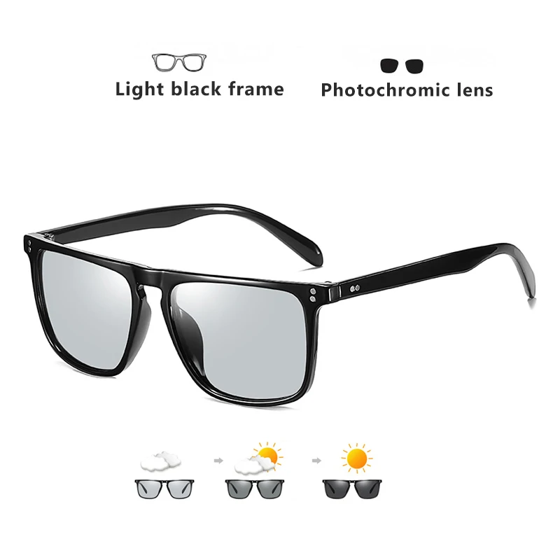 Marke Niet Platz Photochrome Sonnenbrille Männer Polarisierte Frauen Fahren Sonnenbrille Tag Nacht Vision Anti-Glare zonnebril heren