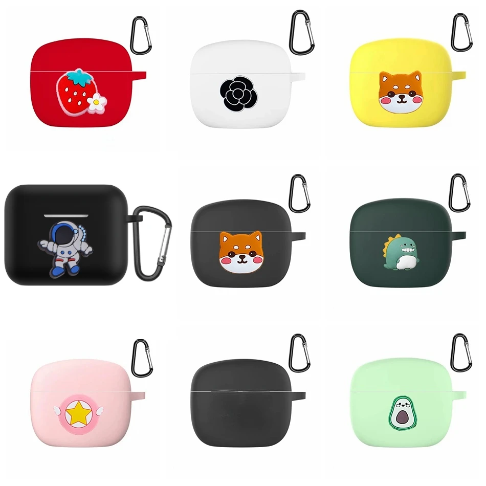 สำหรับ JBL Tune 215การ์ตูนแมว/สุนัขตลกซิลิโคนไร้สาย Bluetooth หูฟังน่ารักสำหรับ Jbl215 Anti-ฤดูใบไม้ร่วงป้องกันกรณี