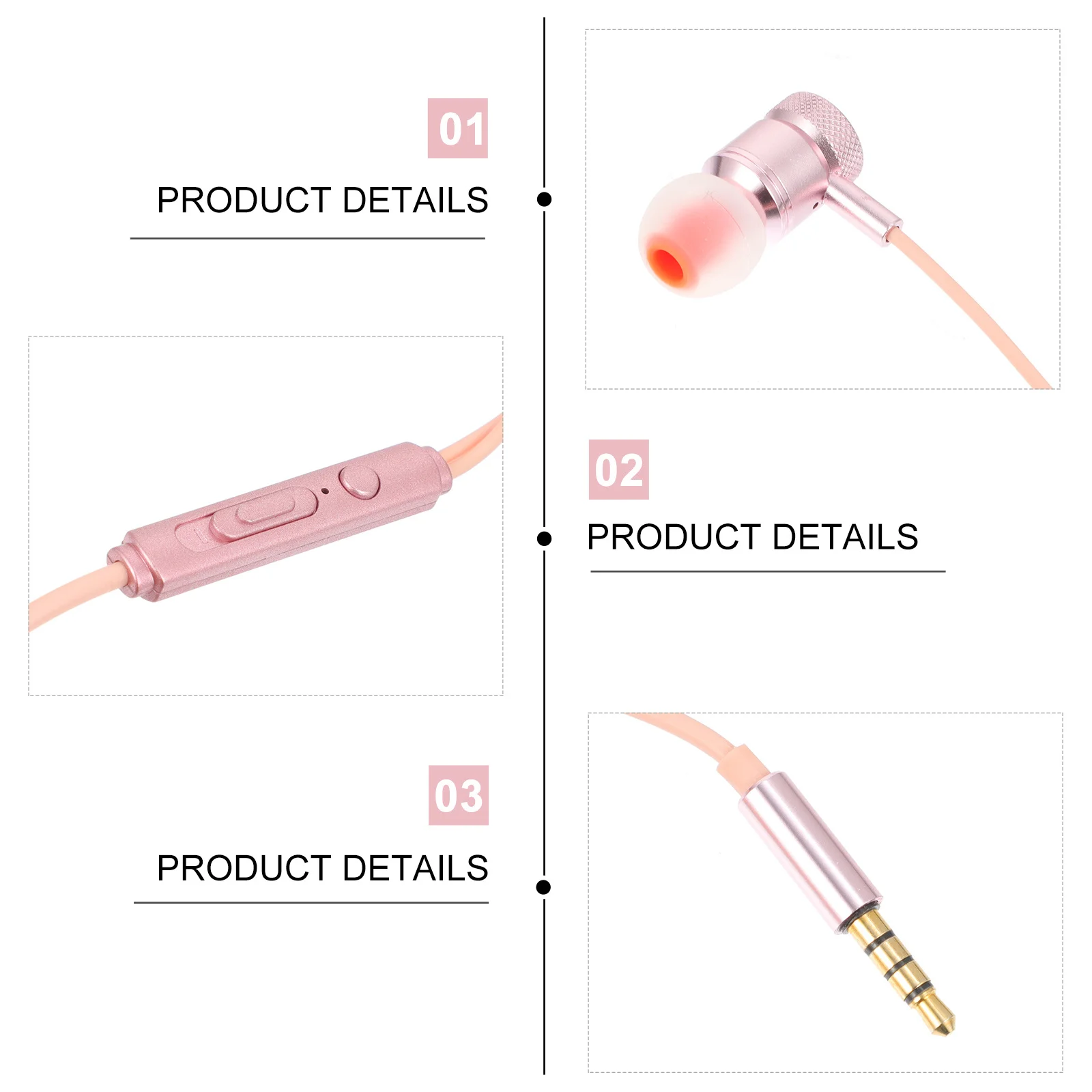 سماعات أذن فائقة الجهير بمقبس 3.5 ملم مع ميكروفون للهواتف الذكية والكمبيوتر المحمول وإلغاء سماعات الأذن مقاومة عالية #2