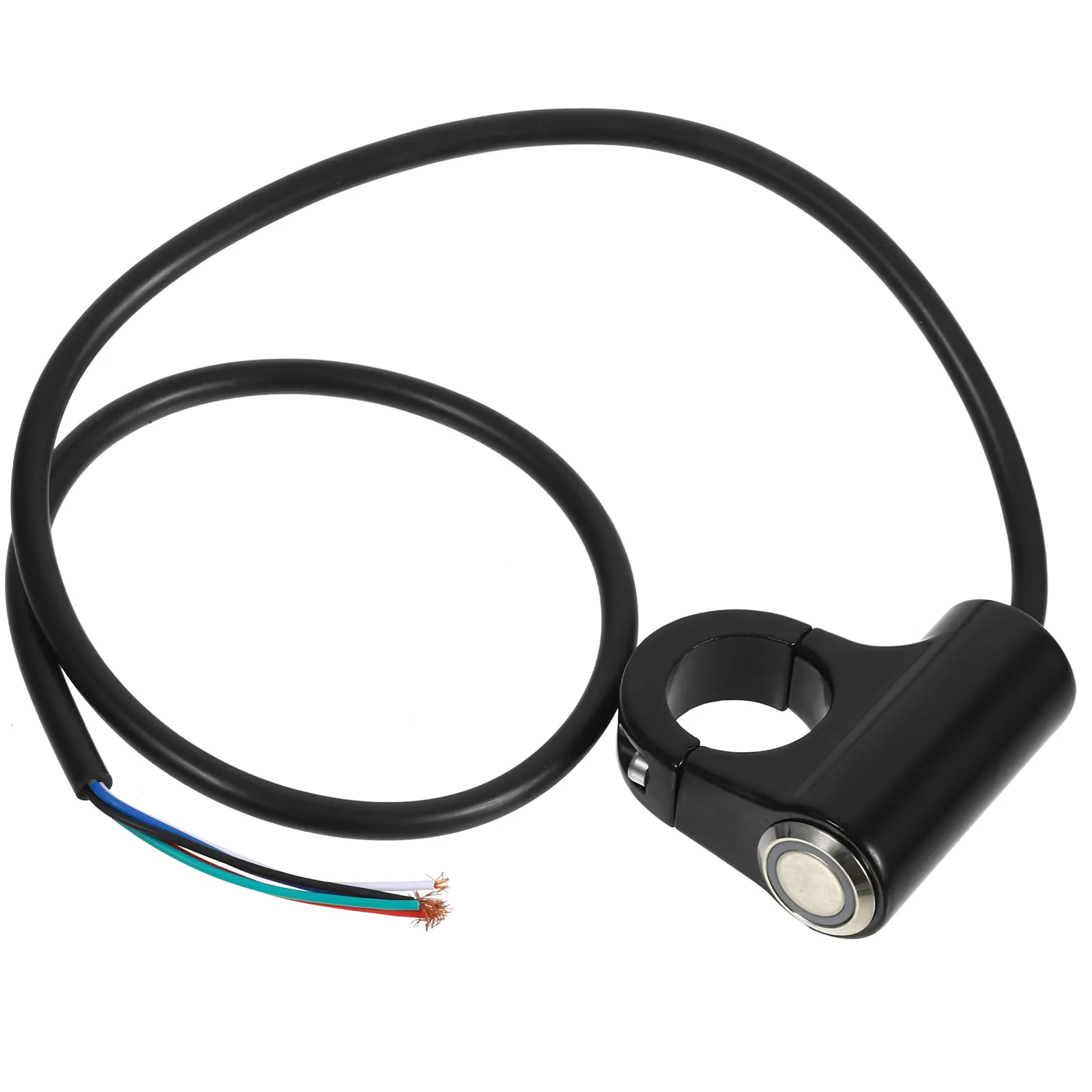 

Motorcycle Handlebar Switch Spotlight Headlight Blue Light Self Lock Button 5 Wire Aluminum Alloy Easy Install For Motorcycles