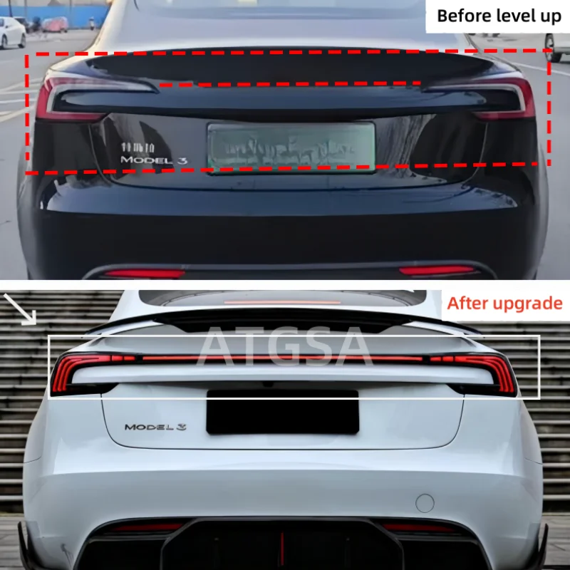 Car taillight for Tesla new model 3 taillight new upgraded style LED plug and play