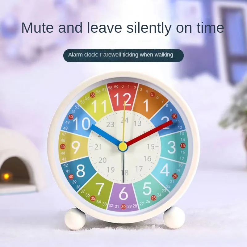 Children\'s alarm clock for students \'puzzle bedroom Children\'s room desktop early childhood alarm clock mute