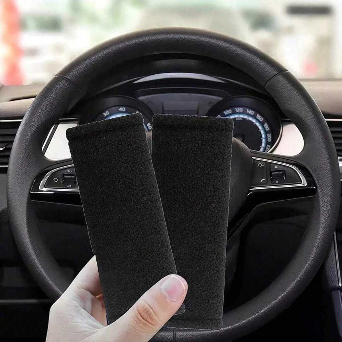 4er-Pack weiche Handschuhe für Autotürgriffe, universelle Handschuhe für Dach- und Türgriffe, einfach zu installieren, können zur Dekoration Ihres Autos verwendet werden. – Detail 3