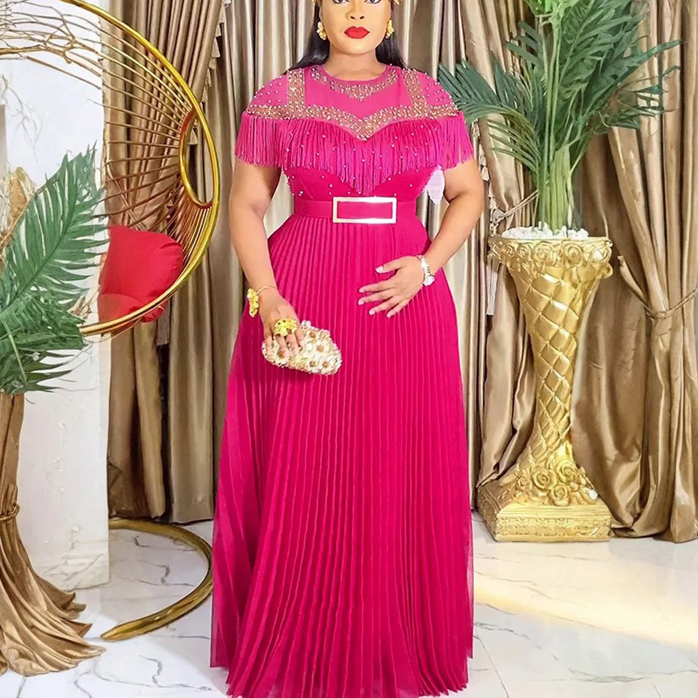 

Luxury African Dresses for Woman 2025 New Fashion Dashiki Ankara Wedding Party Dress Turkey Muslim Dress Maxi Wholesale Clothes