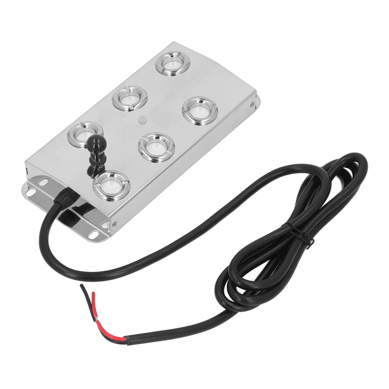 DC45-48V 1.5m Cable Ultrasonic Water Pond Fountain Fogger Stainless Steel 6 Heads Quiet Ultrasonic Mist Maker