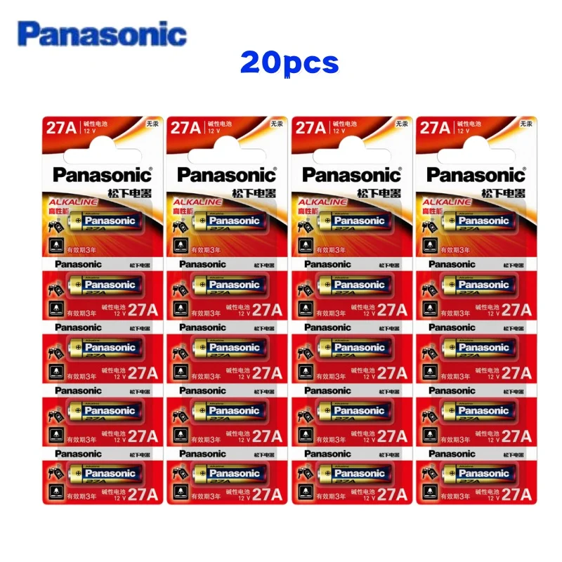 

Оригинальные щелочные батарейки Panasonic 27A 12V A27: долговечные и герметичные, для дверных звонков, пультов ДУ, электрических игрушек