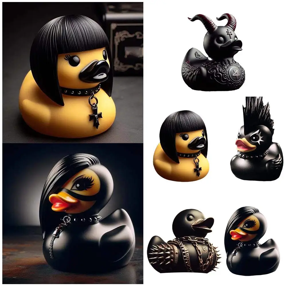 Duck Devil Duck Death Rock Duck Statue Car Styling Central Console Dashboard Auto Styling Decorative Home Desktop Decoration