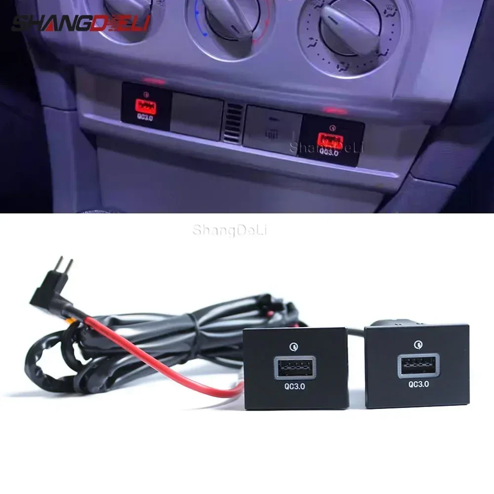 Quick Car Charger Socket 12V/24V QC3.0 USB PD Type C Charging Outlet Power Adapter For Ford Focus 2 2004-2011 mk2 Accessories