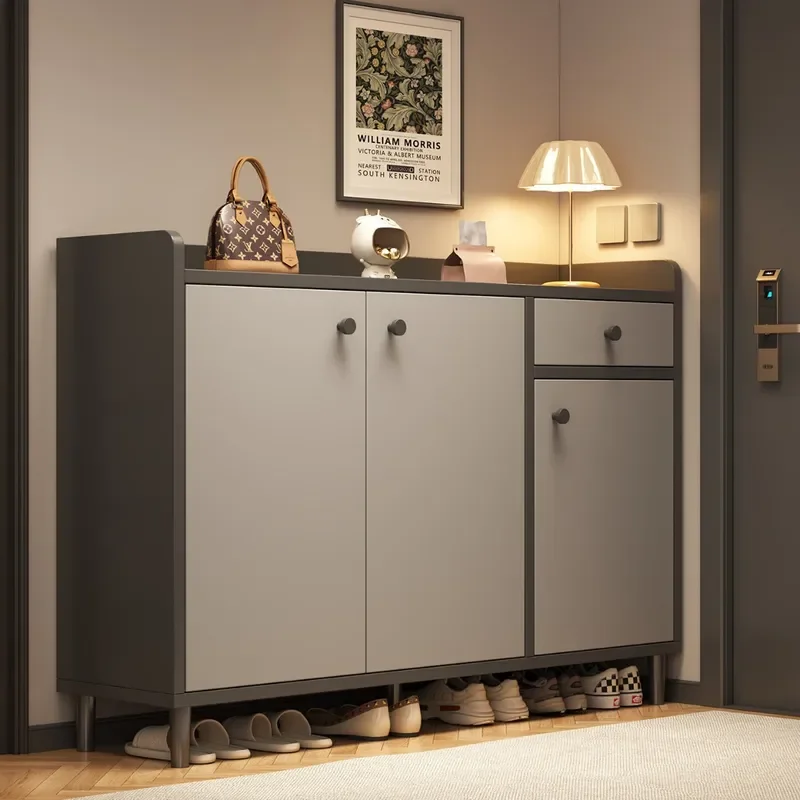 2026 New Large Capacity Shoe Cabinet High End Entryway Storage Wall Mounted Integrated Locker for Home Entrance Door Area
