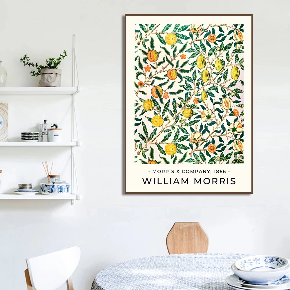 Classic Vintage Wall Art William Morris Flower Leaf Bird Canvas Poster Prints Scandinavian Home Bedroom Living Room Decoration