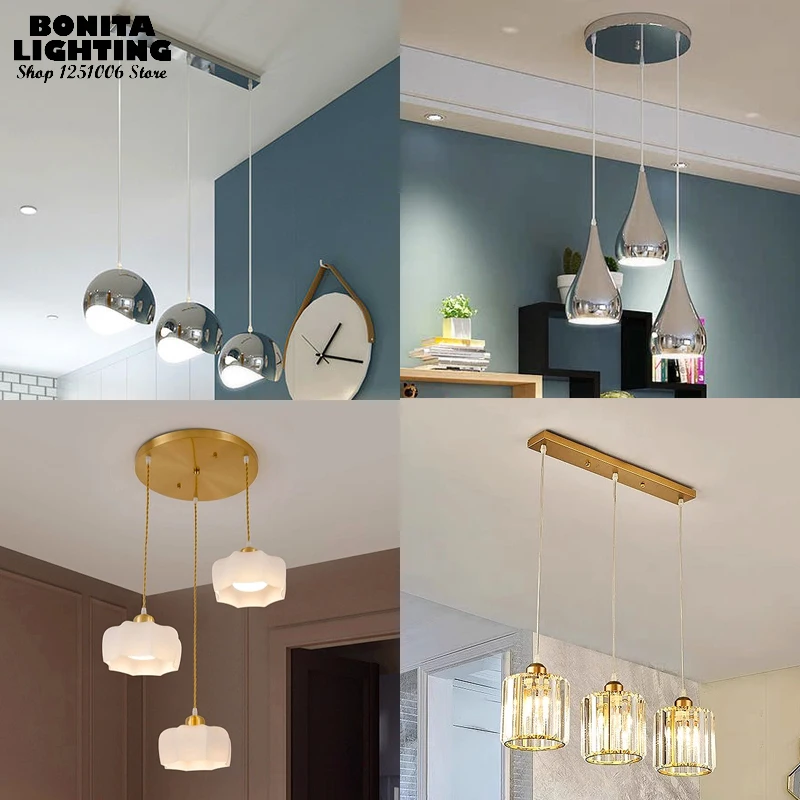 

3/4/5/6/7 Holes Ceiling Base Plate, Large Round/ Long Canopy for Chandelier, Copper/ Chrome Finish Pendant Light Ceiling Tray