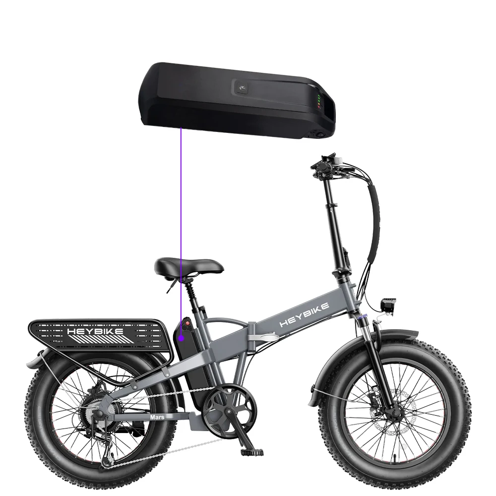 Heybike Mars 2.0 Fodling Bike Replacement Lithium-ion Battery Pack 48V 13Ah 14Ah 36V 17.5Ah Down Tube Shark Batteries