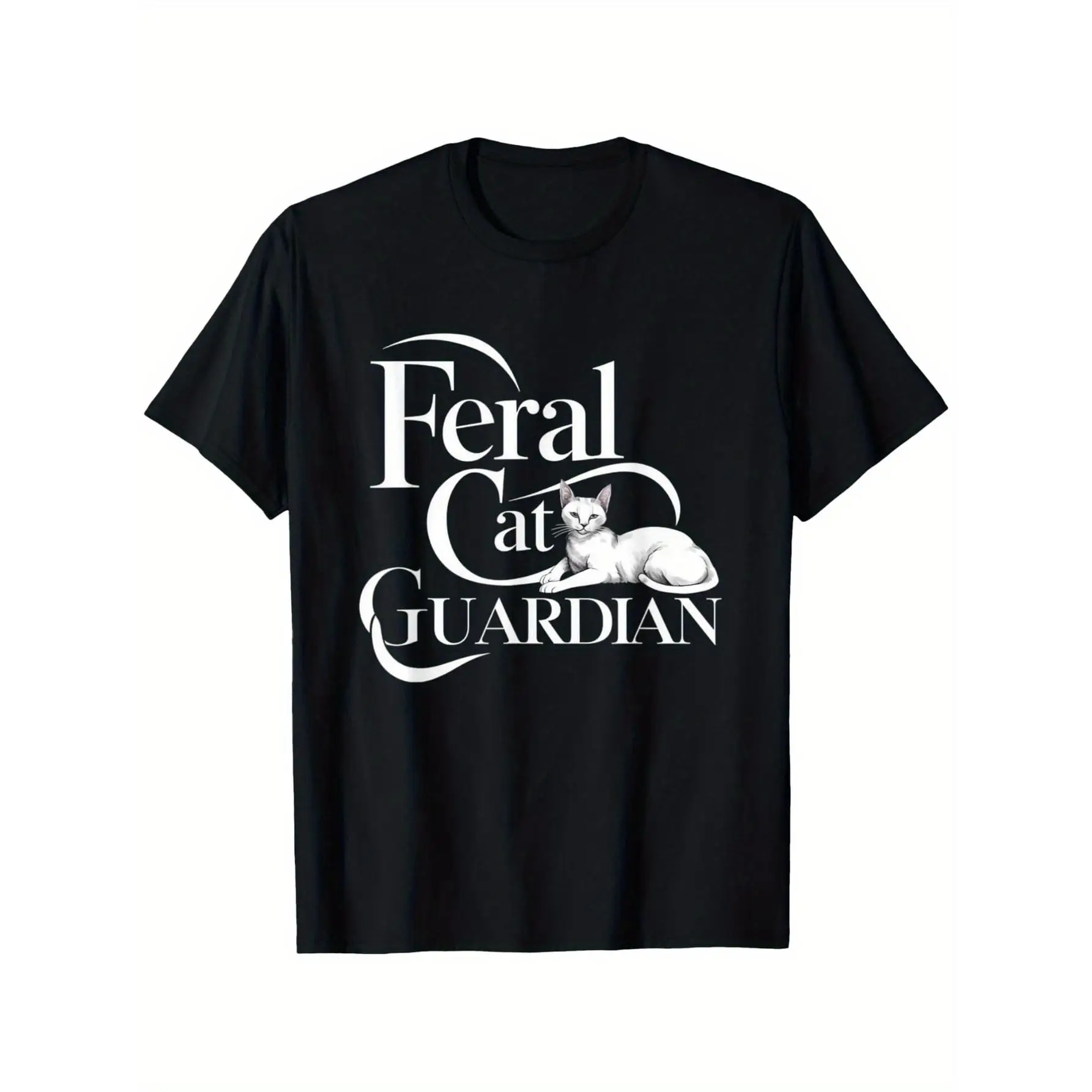 

Unisex Feral Cat Guardian T-Shirt | Pet Rescue Advocate Animal Lover Graphic Tee | Humane TNR Supporter Gift Top