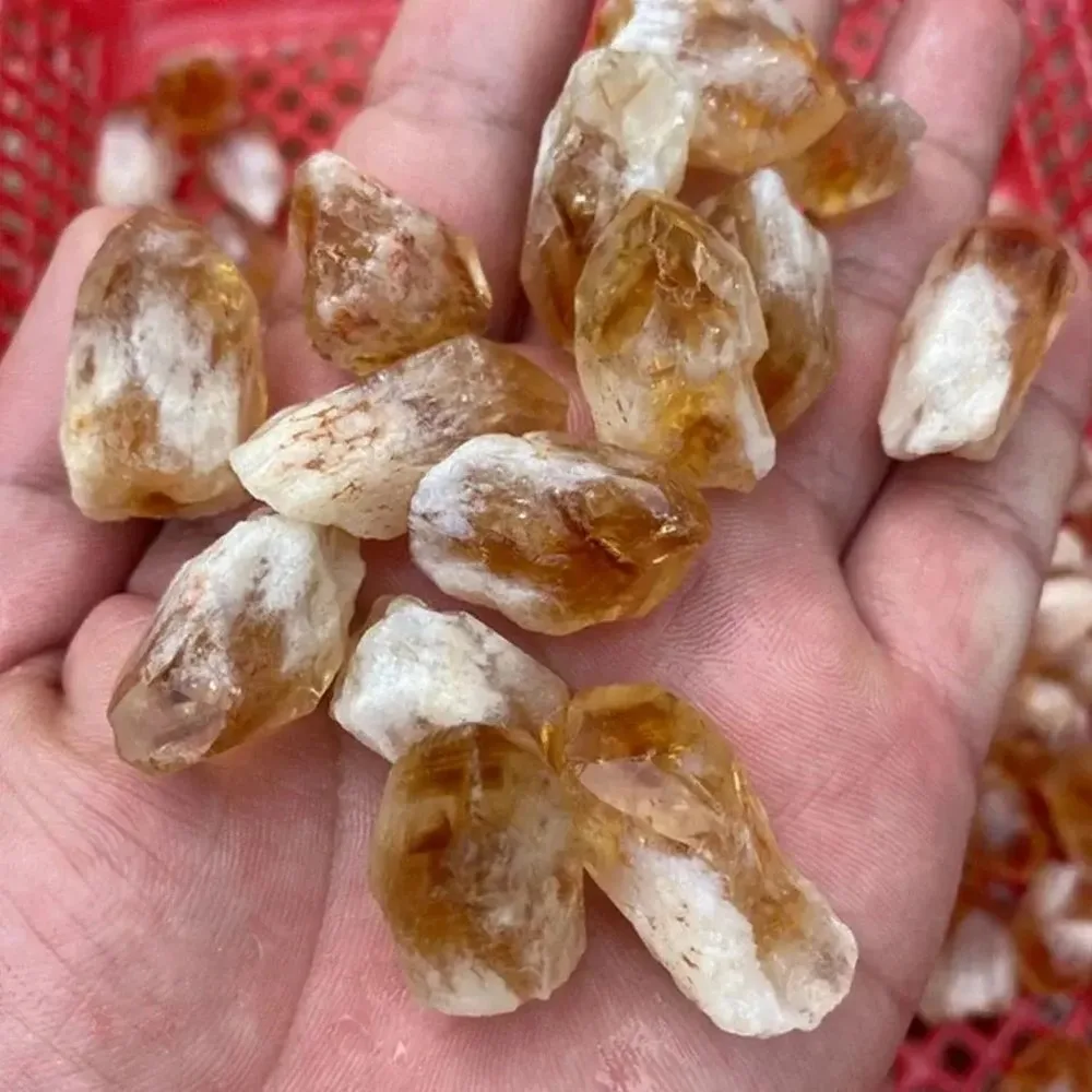 Natural Brazilian Rough Citrine Cluster 50-200g Raw Healing Stone Specimen, Reiki Crystal Home Decor Gemstone Ornament