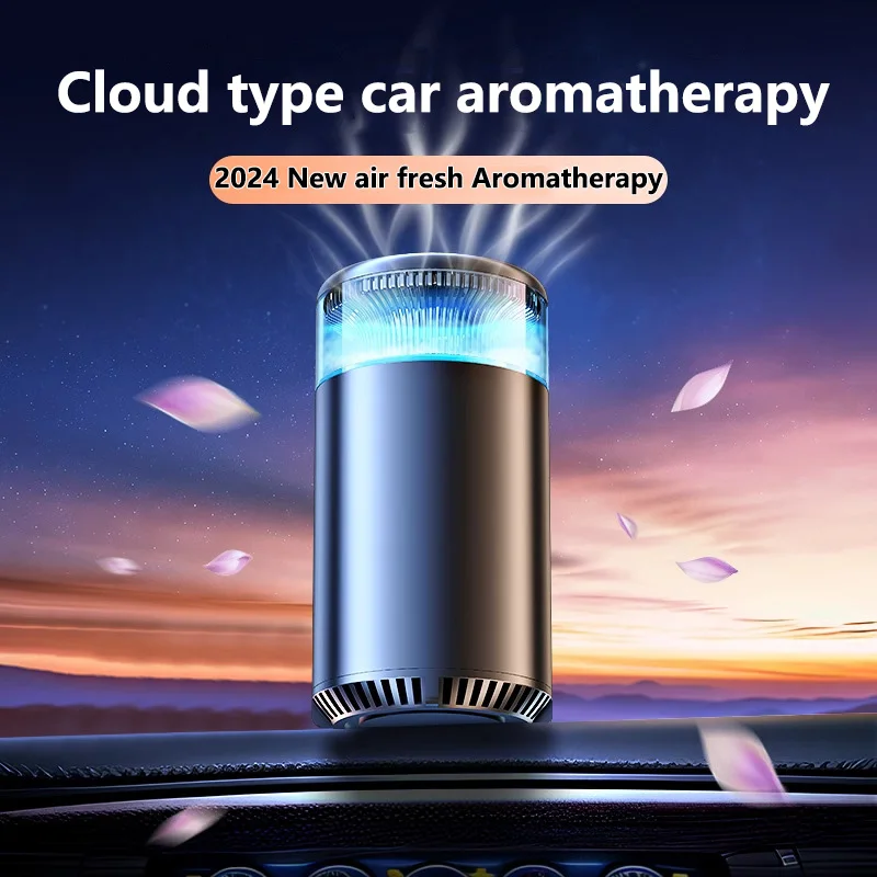 2024 New Smart Car Aromatherapy Machine Perfumer Atmosphere Light Advanced Sense Car Perfume Spray Air Purifier