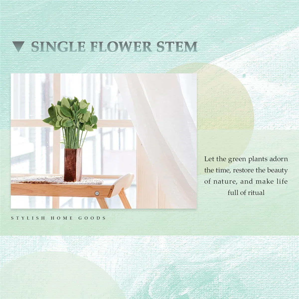 

ABVS 50pcs Artificial Fake Rose Flower Stems For Diy Handmade Bouquet Flower Leaf Vein Wedding Home Decoration