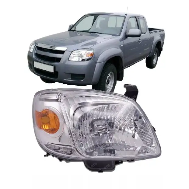 Xenon Yellow Light Source Plastic Material Chrome front Headlight for Mazda BT-50 BT50 2006 - 2012