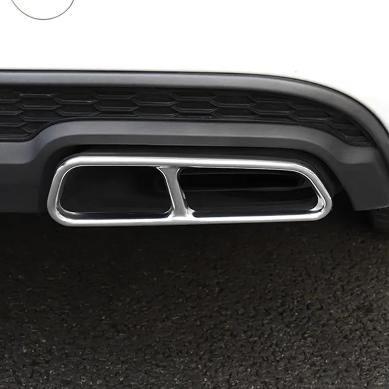 Car Tail Throat Pipe Modified Cover For Audi A6 C7 16-18 stainless steel Car Exhaust Tail Pipes Decoration Frame Car Accessories
