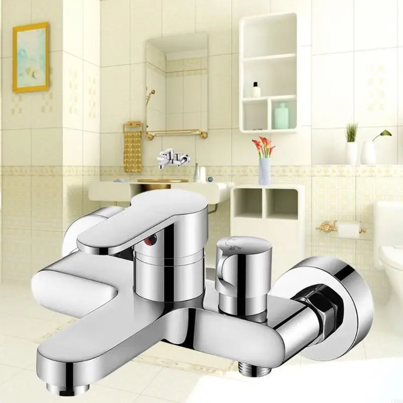

Bathroom Shower Faucets Hot Cold Water Bath Mixer Bathtub Tap Enduring