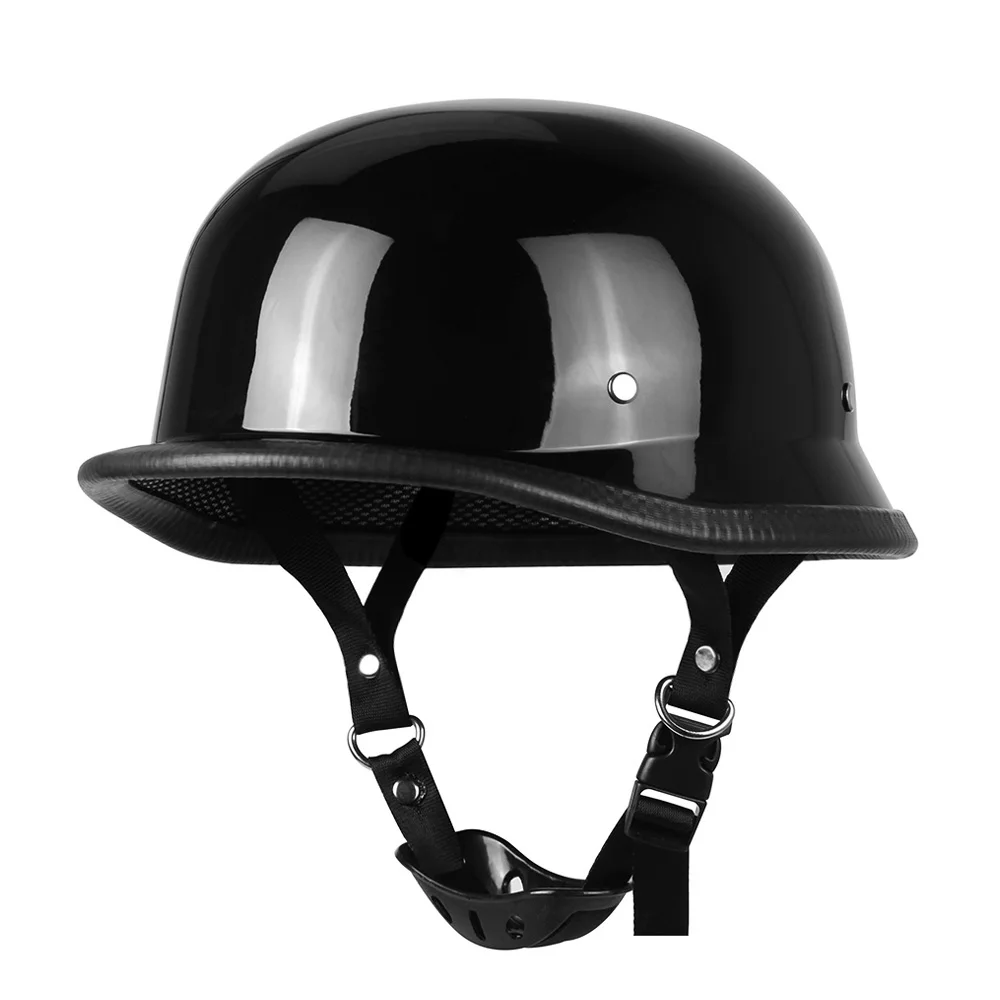 Motorrad Halbhelm Vintage Deutscher Stil Pilot Motorradhelme Open Face Retro Motocross Helm Motorradzubehör Dot