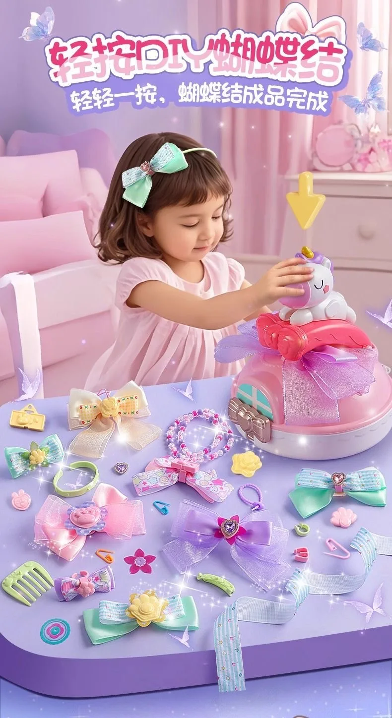 DIY Bowknot Jewelry Making Kit - Creative Educational Toy for 5-8 Year Old Girls Birthday Gift girl toys