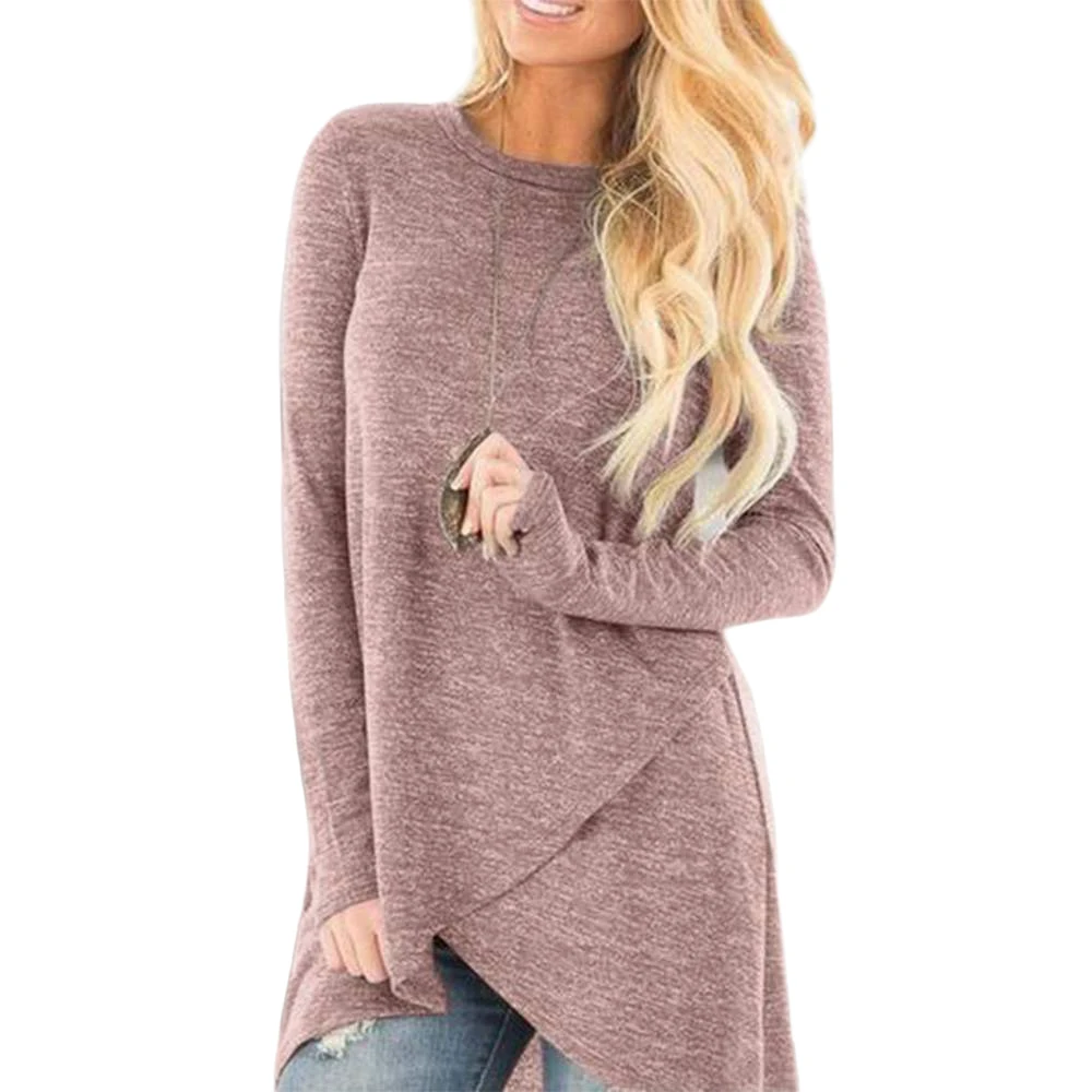 Long Sleeve Women\'s Tops 2023 Solid Color Autumn Winter Clothing Long Sleeve T -shirt Tee Fashion Female Korean Blouse Y2K Clot