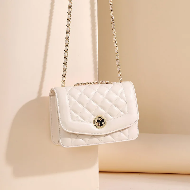 Small Fragrant Wind Ring-block Chain Bag Spring 2022 New Fashion Women's Bag Fashion Single Shoulder Small Square Bag