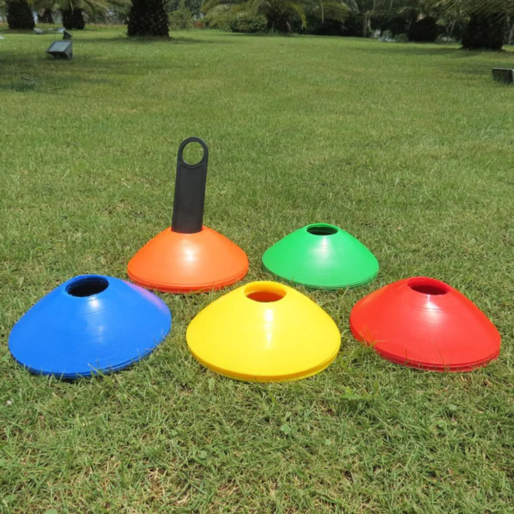 24pcs Football Training Disc Cone Marker Durable Soccer Practice Drills Outdoor Sports Field Layout Accessory For Team Sports view 2