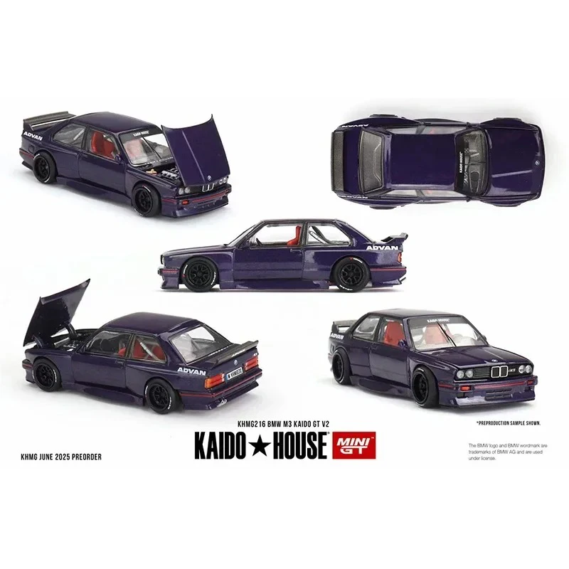

Предпродажа KHMG 216 BMW 1:64 M3 Kaido GT V2, литая под давлением модель автомобиля с открывающимся капюшоном Kaido House MINIGT
