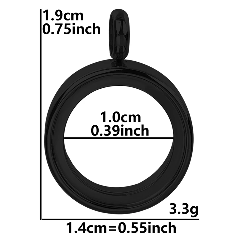 1Pc Round Coin Holder Floating Medallion Pendant, DIY Locket