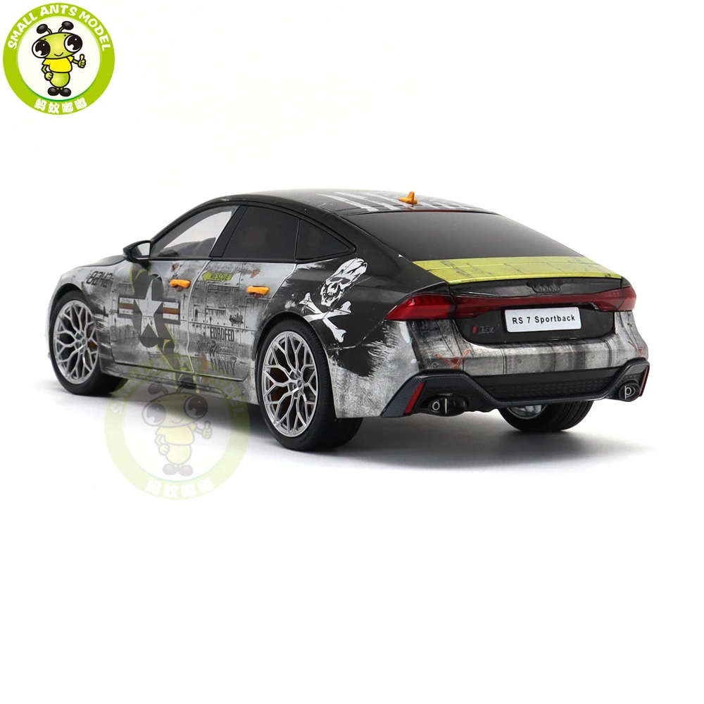 1/18 KengFai R S7 RS7 C8 Sportback 2021 F14 Jolly Rogers Diecast Model Toy Car Gifts For Father Friends