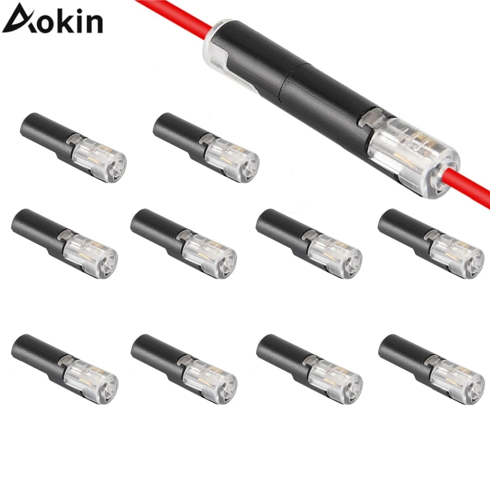 10/20/30PCS 1 Pin 1-Way Wire Connectors Single Wire Connector Pluggable LED Wire Plug in Connector for AWG 20-24