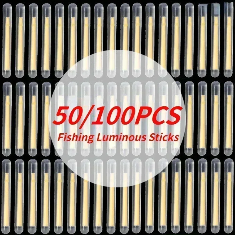 

50/100PCS Firefly Fluorescent Rod Light Fishing Floating Light Dark Luminous Rod Outdoor Fishing Fluorescent Rod Light