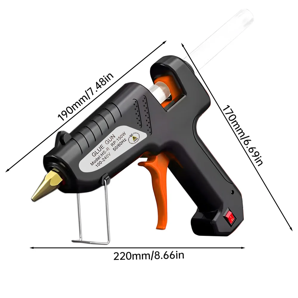 150W pistolet do klejenia na gorąco DIY Mini pistolety przemysłowe do użytku domowego temperatura temperatura US EU elektryczne narzędzie do naprawy 11mm kleje W sztyfcie