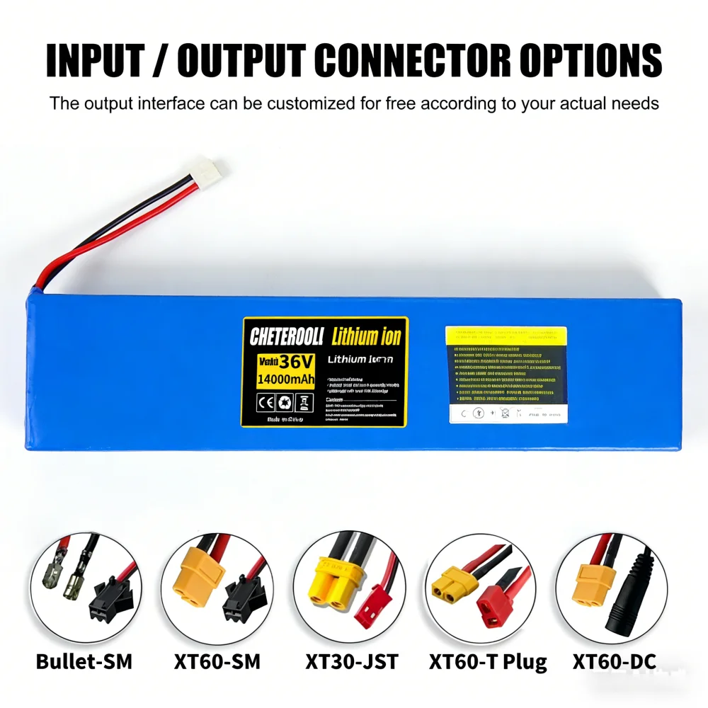 

36V 10S4P 14000mAh Electric Scooter Lithium Battery 18650 battery pack 36V for 500W-1000W motor with BMS