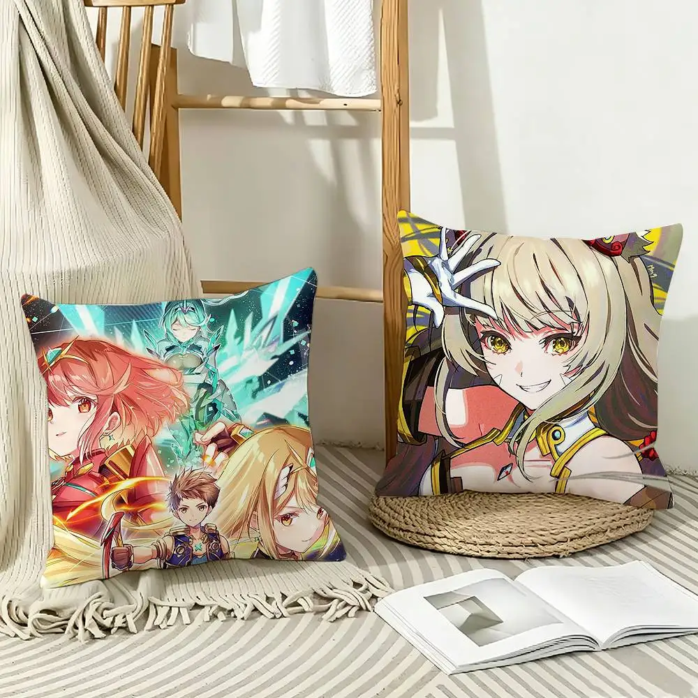 COOL Game X-Xenoblade Chronicles 2   Pillow Case Pattern Printed Pillowcase For Living Room Sofa Cushion Cover