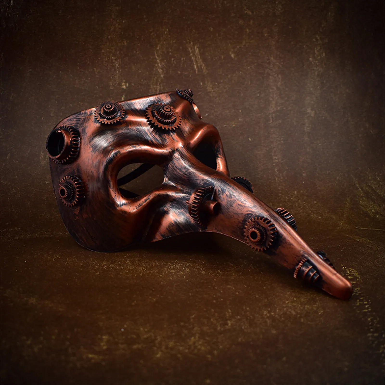 

Steampunk Phantom Masquerade Cosplay Medieval Retro Mask Ball Roman Plastic Full Face Mask Men Punk Halloween Party Costume Prop