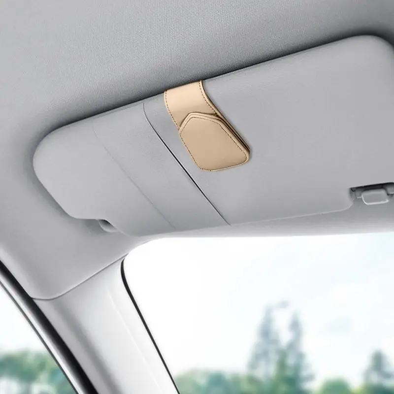 Car Glasses Holder Auto Sun Visor Card Storage Holder Clip Good Texture Car Interior Accessories For Sunglasses Tickets Ordinary