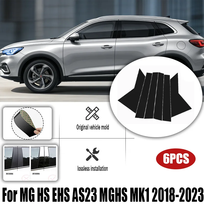 

Car Center Pillar Sticker For MG HS EHS AS23 MGHS MK1 2018 2019 2020-2023 Window Trim Stickers Protection Film Cover