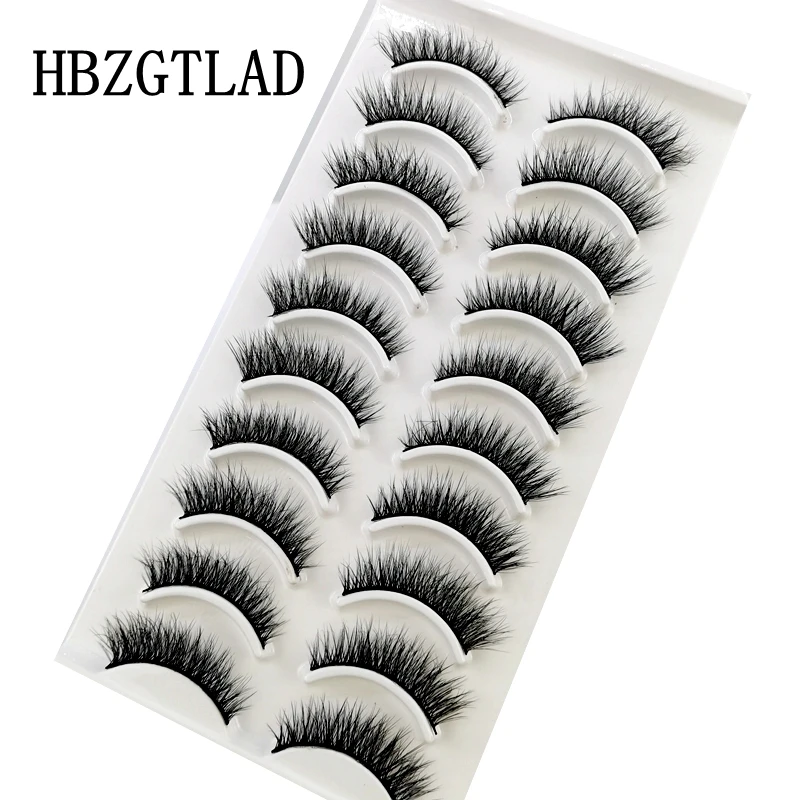 NEU 10 Paar Flauschige Künstliche Nerz-Wimpern Natürliche Lange Falsche Wimpernverlängerung Handgefertigte Volumen 3D Wimpern Make-up Faux Cils Cilios – Detail 24