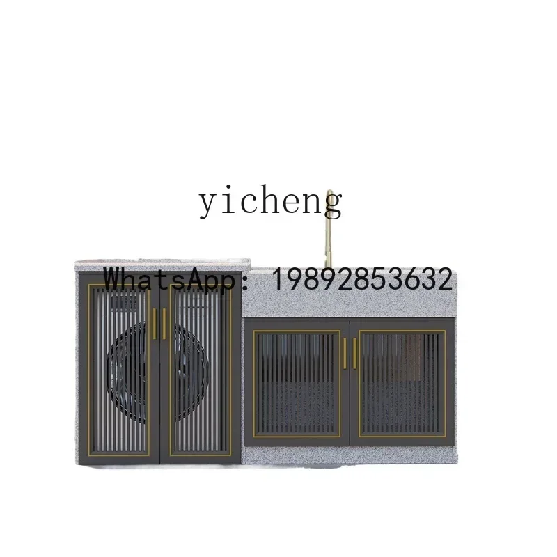 marble laundry pool sink integrated basin household courtyard washing machine cabinet with rubbing board