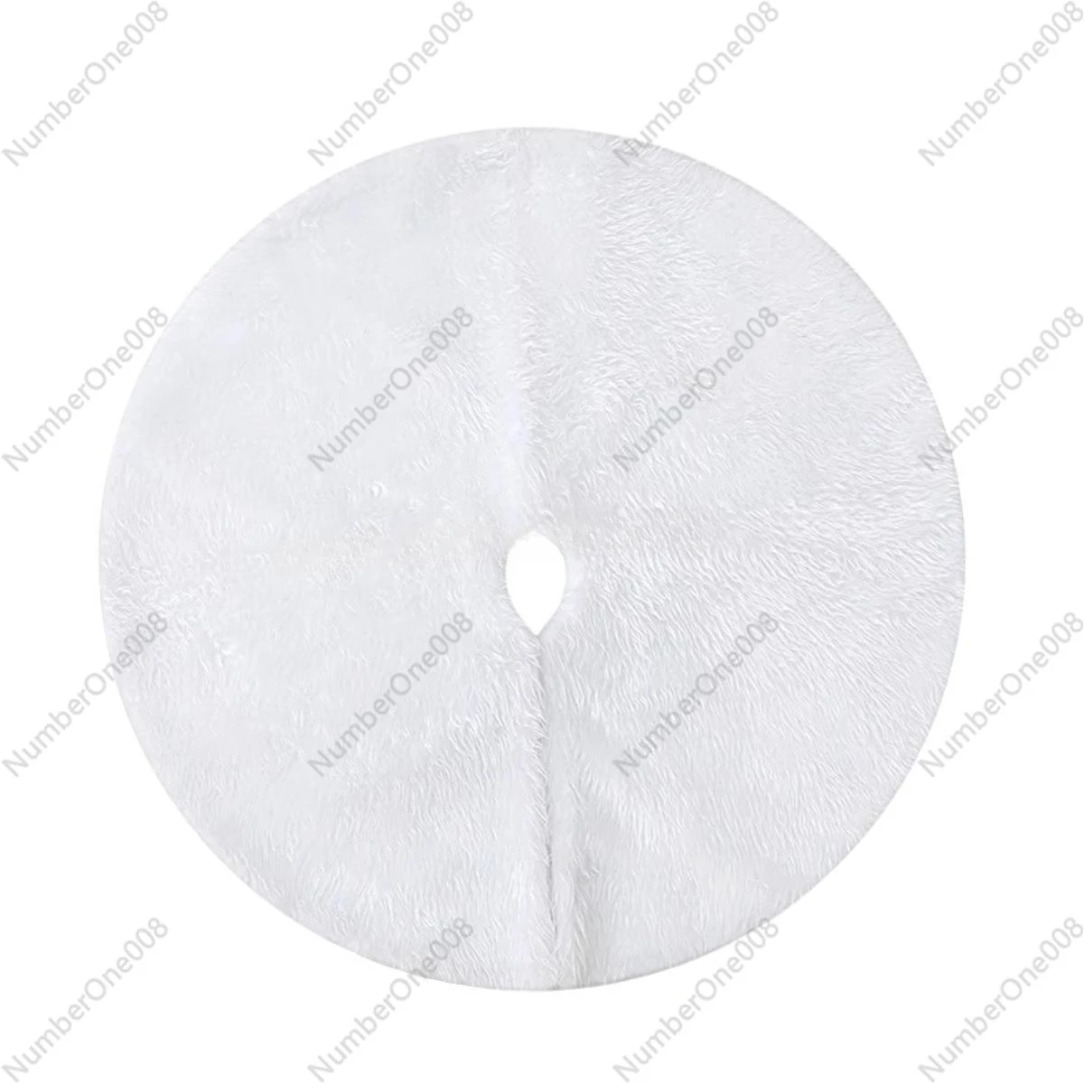 White Plush Christmas Tree Skirt European and American Holiday Christmas Tree Skirt Christmas Tree Decorations New Products