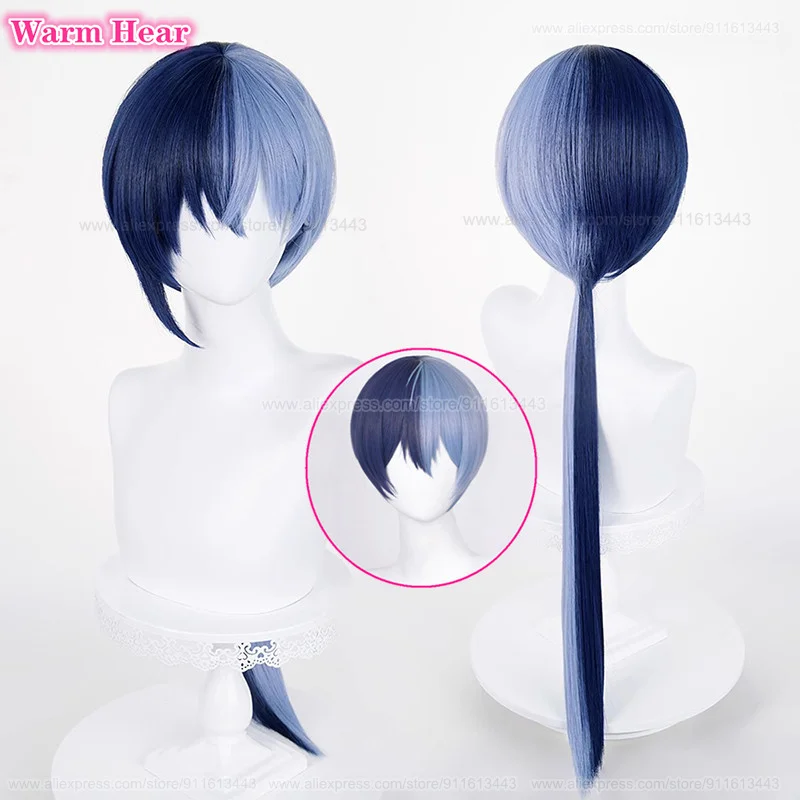 

83cm Long Aoyagi Toya Synthetic Hair Anime Black Blue Mixed Cosplay Anime Wig Heat Resistant Hair Halloween Party Wigs + Wig Cap